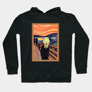 The Scream - Anime Stickers Hoodie